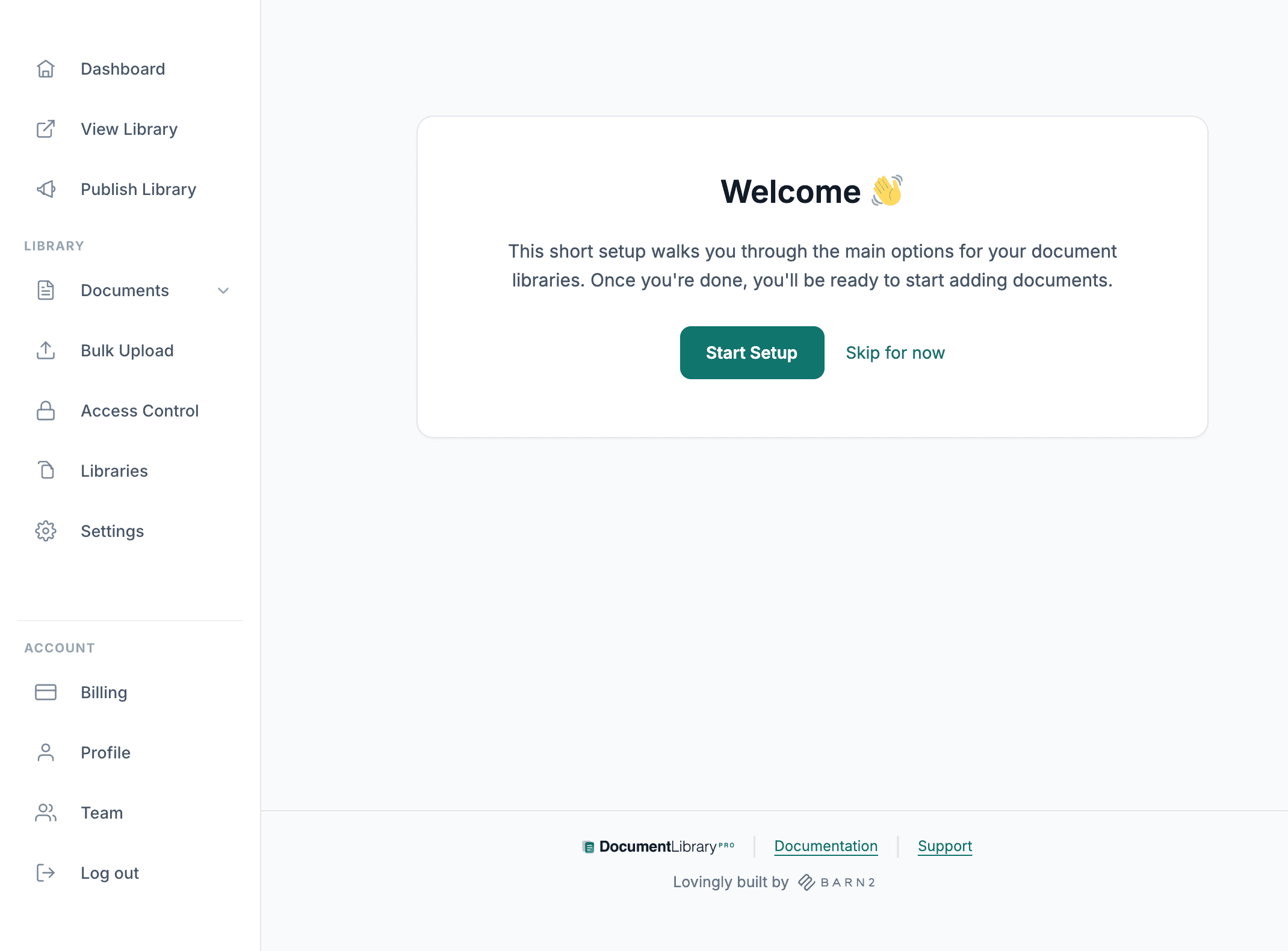 Document Library Pro admin dashboard