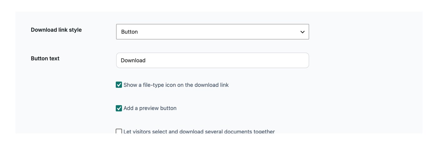Enabling the preview button in the library settings